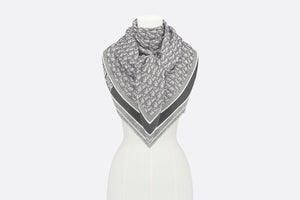 D-Oblique Shawl • Gray Wool, Silk and Cotton