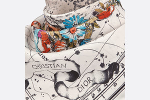 Dior Zodiac Square Scarf • White Silk Twill