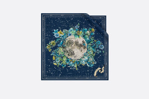 Dior Zodiac Square Scarf • Navy Blue Silk Twill