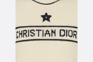 'CHRISTIAN DIOR' Short-Sleeved Sweater • Ecru Cashmere and Wool Knit