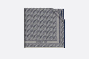 Dior Oblique Denim Shawl • Denim Blue Wool, Silk and Cashmere