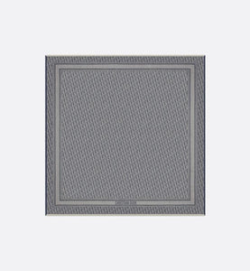 Dior Oblique Denim Shawl • Denim Blue Wool, Silk and Cashmere
