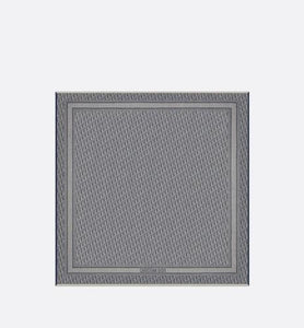 Dior Oblique Denim Shawl • Denim Blue Wool, Silk and Cashmere