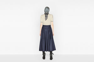 'CHRISTIAN DIOR' Short-Sleeved Sweater • Ecru Cashmere and Wool Knit