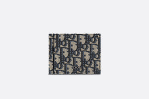 Wallet with Bill Clip • Beige and Black Dior Oblique Jacquard