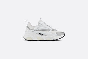 B22 Sneaker • White Technical Mesh with White and Silver-Tone Calfskin