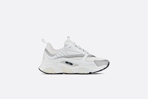 B22 Sneaker • White Technical Mesh with White and Silver-Tone Calfskin