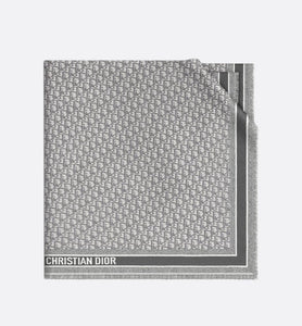 D-Oblique Shawl • Gray Wool, Silk and Cotton