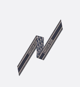 Dior Oblique Mitzah Scarf • Navy Blue Silk Twill