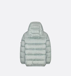 Dior Oblique Hooded Down Jacket • Silver-Tone Technical Jacquard