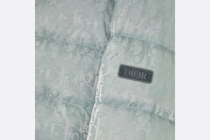 Dior Oblique Hooded Down Jacket • Silver-Tone Technical Jacquard