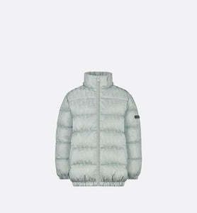 Dior Oblique Hooded Down Jacket • Silver-Tone Technical Jacquard