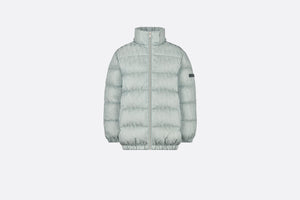 Dior Oblique Hooded Down Jacket • Silver-Tone Technical Jacquard