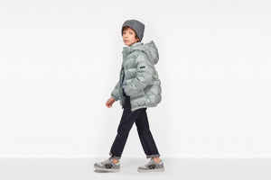 Dior Oblique Hooded Down Jacket • Silver-Tone Technical Jacquard