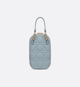Lady Dior Phone Holder • Cloud Blue Cannage Lambskin