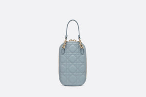 Lady Dior Phone Holder • Cloud Blue Cannage Lambskin