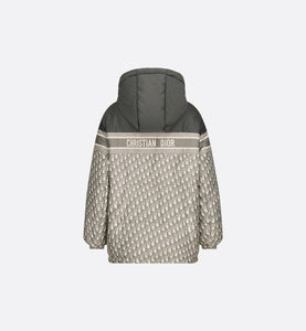 Reversible Long Down Jacket Gray Dior Oblique Quilted Technical Taff Curated Sense