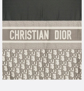 Reversible Long Down Jacket • Gray Dior Oblique Quilted Technical Taffeta