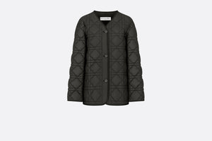 Macrocannage Peacot • Black Quilted Technical Taffeta