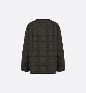 Macrocannage Peacot • Black Quilted Technical Taffeta
