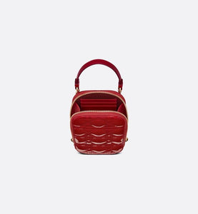 Lady Dior Phone Holder • Cherry Red Patent Cannage Calfskin