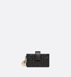 Lady Dior 5-Gusset Card Holder • Black Cannage Lambskin