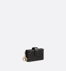 Lady Dior 5-Gusset Card Holder • Black Cannage Lambskin