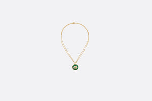 Large Rose Des Vents Medallion • Yellow Gold, Diamond and Malachite