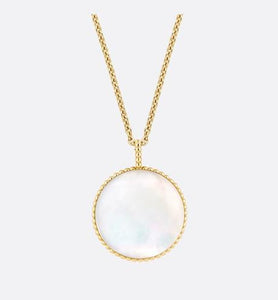Large Rose Des Vents Medallion • Yellow Gold, Diamond and Mother-of-pearl