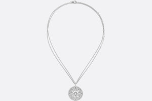 Large Rose Des Vents Pavé Medallion • 18K White Gold and Diamonds