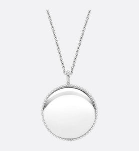 Large Rose Des Vents Pavé Medallion • 18K White Gold and Diamonds
