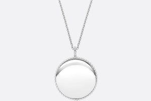 Large Rose Des Vents Pavé Medallion • 18K White Gold and Diamonds