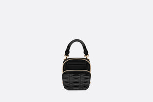 Lady Dior Phone Holder • Black Patent Cannage Calfskin