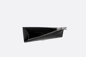 Zipped Card Holder • Black Dior Oblique Galaxy Leather