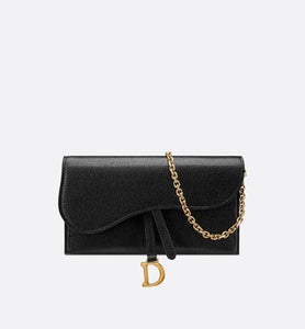 Saddle Wallet • Black Goatskin