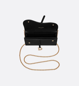 Saddle Wallet • Black Goatskin