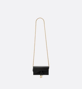 Saddle Wallet • Black Goatskin