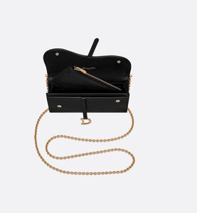 Saddle Wallet • Black Goatskin