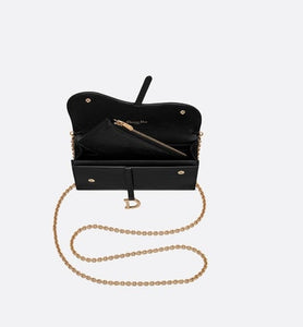 Saddle Wallet • Black Goatskin