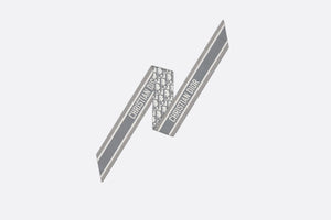 Dior Oblique Mitzah Scarf • Gray Silk Twill