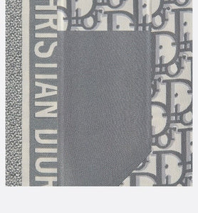 Dior Oblique Mitzah Scarf • Gray Silk Twill