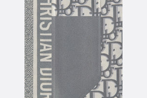 Dior Oblique Mitzah Scarf • Gray Silk Twill