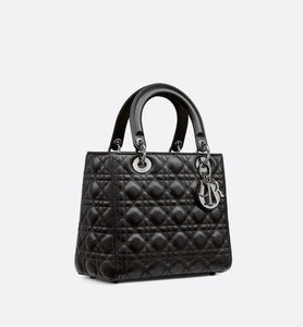 Medium Lady Dior Bag • Black Cannage Lambskin