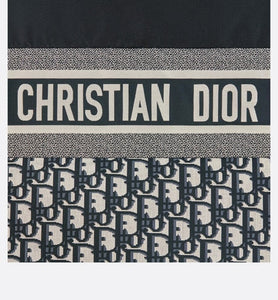 Reversible Cropped Down Jacket • Blue and Ecru Dior Oblique Quilted Technical Taffeta