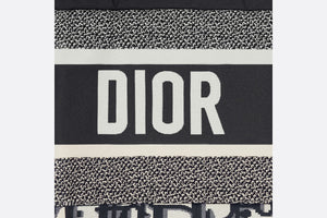 Reversible Long Down Jacket • Blue and Ecru Dior Oblique Quilted Technical Taffeta
