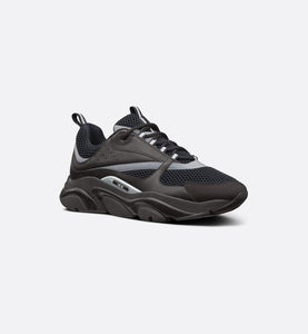 B22 Sneaker • Black Technical Mesh and Smooth Calfskin