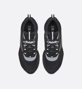 B22 Sneaker • Black Technical Mesh and Smooth Calfskin