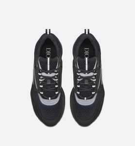 B22 Sneaker • Black Technical Mesh and Smooth Calfskin