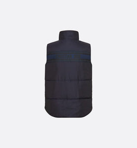 Reversible Sleeveless Down Jacket • Blue and Ecru Dior Oblique Quilted Technical Taffeta
