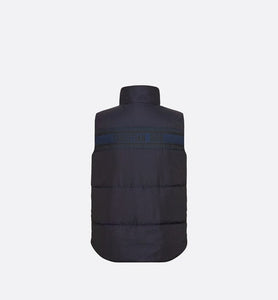 Reversible Sleeveless Down Jacket • Blue and Ecru Dior Oblique Quilted Technical Taffeta